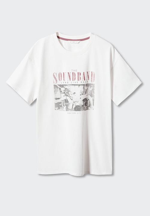 MANGO - T-shirt rumble - offwhite