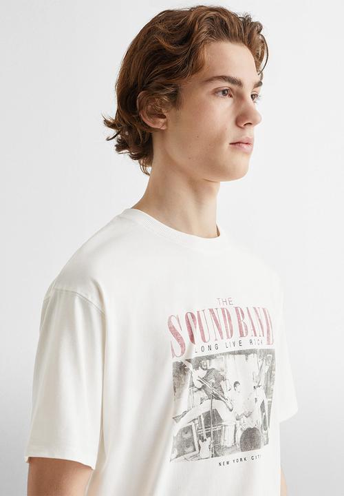MANGO - T-shirt rumble - offwhite