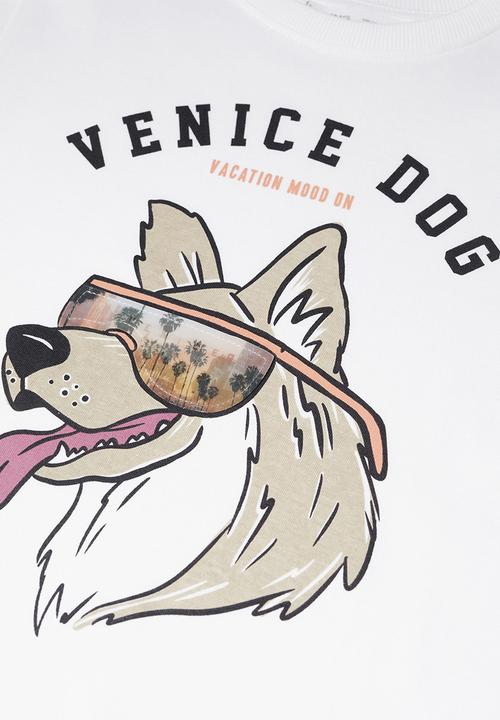MANGO - T-shirt venice - off white