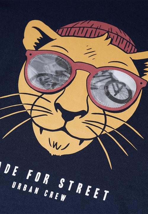 MANGO - T-shirt venice - navy