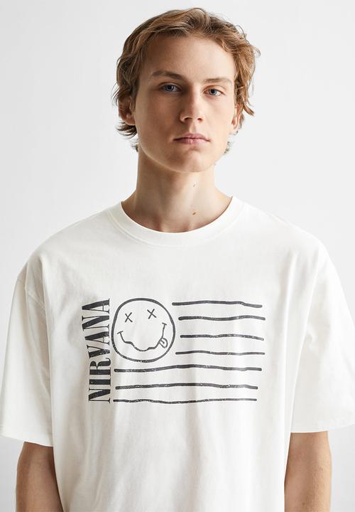 MANGO - T-shirt nirvana3 - off white