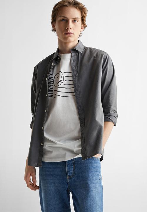 MANGO - T-shirt nirvana3 - off white