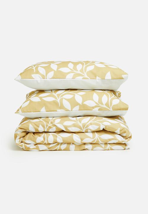 Sixth Floor - Sunny daze printed polycotton duvet cover set - yellow