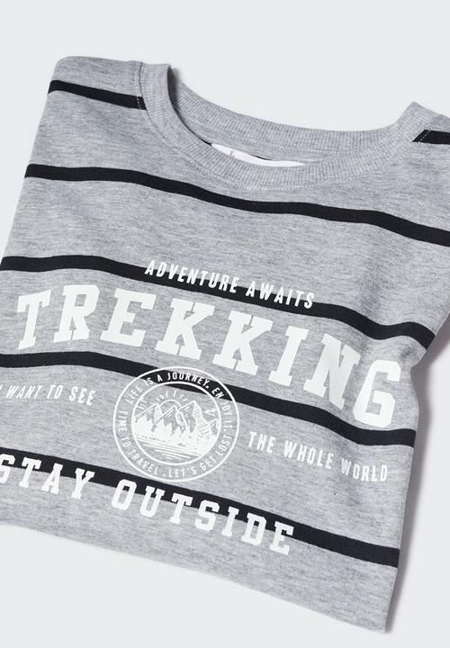 MANGO - T-shirt trekking - medium grey
