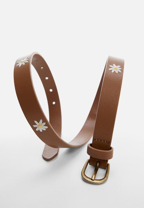 MANGO - Belt spring - brown