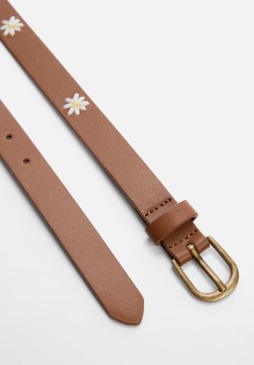 MANGO - Belt spring - brown