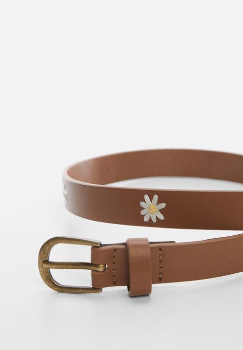 MANGO - Belt spring - brown
