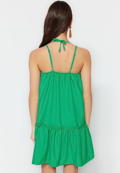 Trendyol - Double strap mini shift dress - green