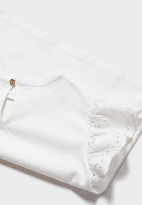 MANGO - T-shirt laila - off white