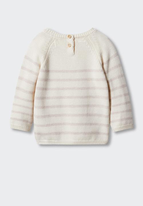 MANGO - Sweater stripe - beige