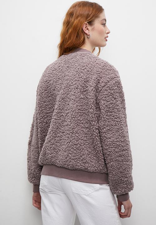 Superbalist - Teddy zip up - mink