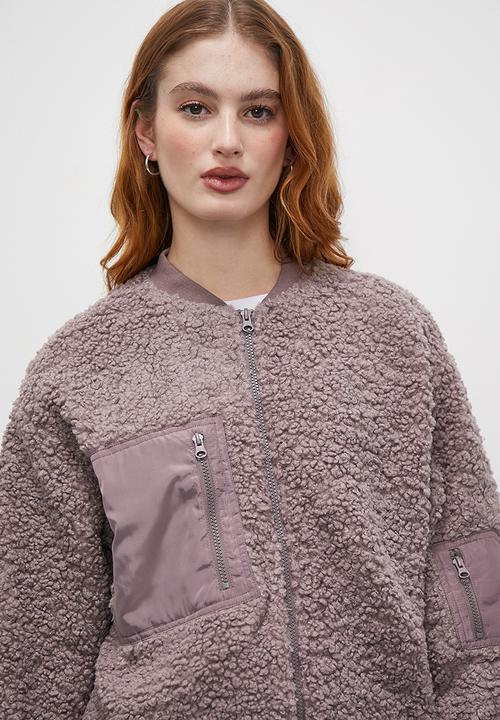 Superbalist - Teddy zip up - mink