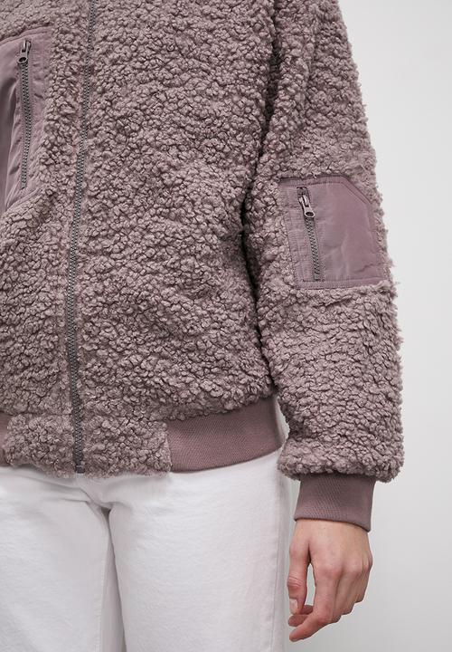 Superbalist - Teddy zip up - mink