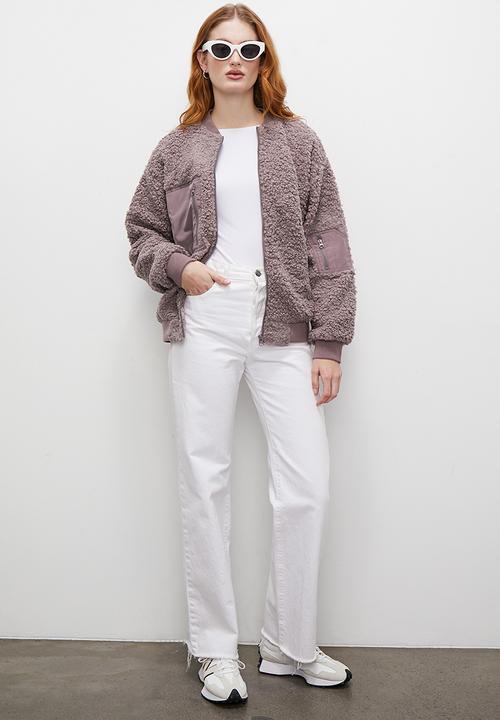 Superbalist - Teddy zip up - mink