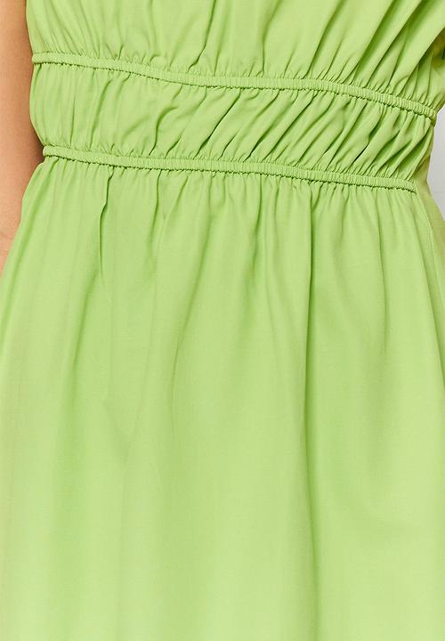 Trendyol - Assym midi dress - green