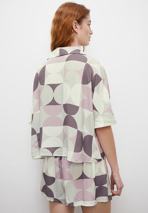 Superbalist - ss button down short set - large geos