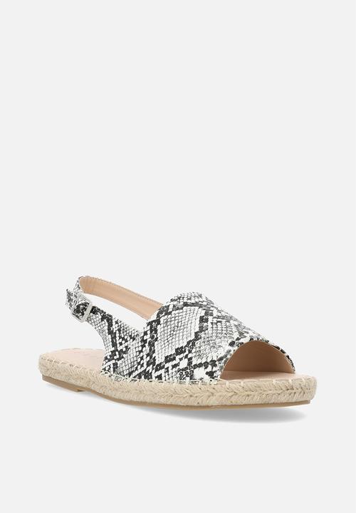 edit - Saskia espadrille - white & black