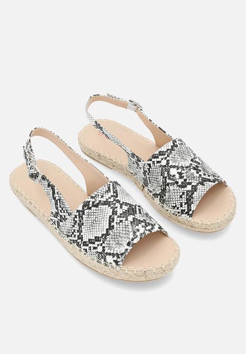 edit - Saskia espadrille - white & black