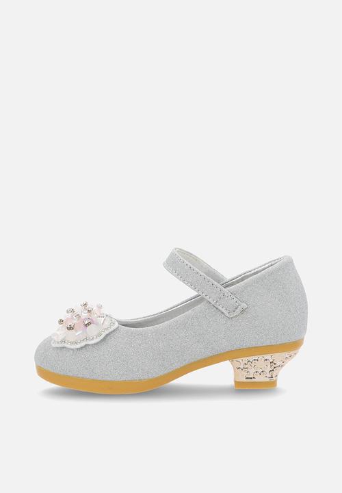 Pop Candy - Girls kitten heel - silver glitter