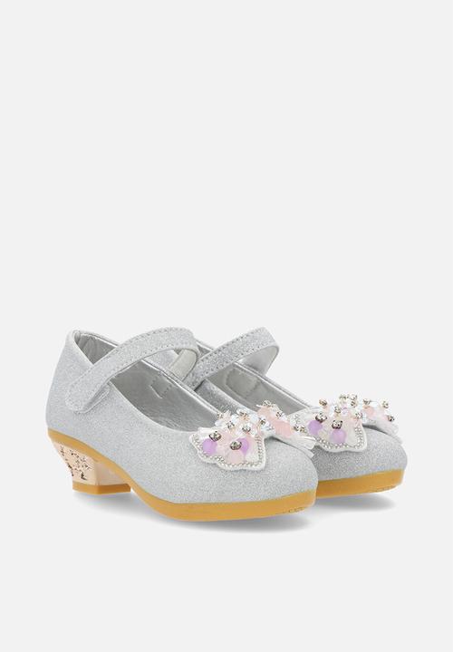 Pop Candy - Girls kitten heel - silver glitter