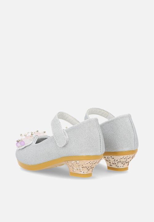 Pop Candy - Girls kitten heel - silver glitter