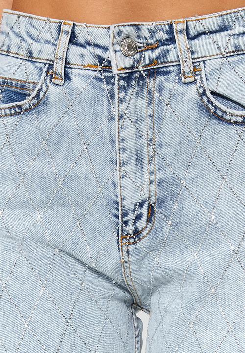 Trendyol - High rise bootcut jeans - blue