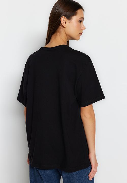 Trendyol - Rolling stones boyfriend t-shirt - black