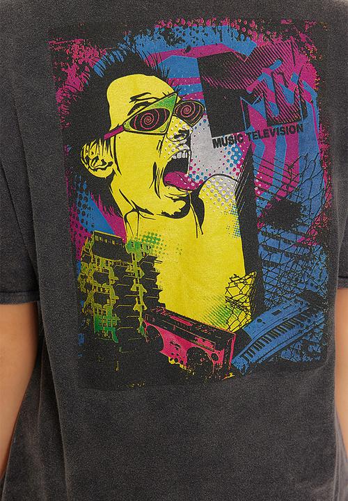 Trendyol - Mtv graphic t-shirt - anthracite