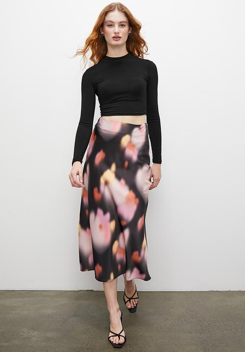 Superbalist - Bias slip midi - diffused floral