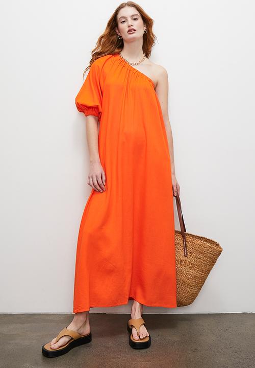 Superbalist - Asym shoulder trapeze maxi - orange