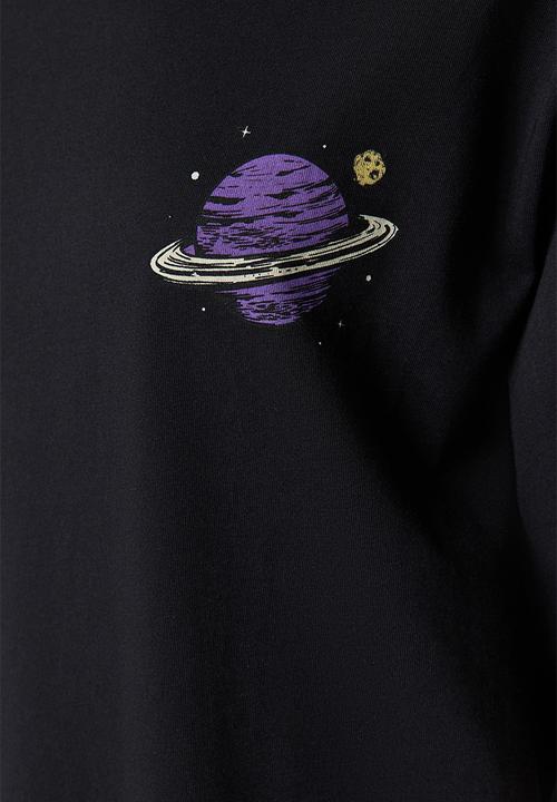 Trendyol - Basic boyfriend graphic t-shirt - black