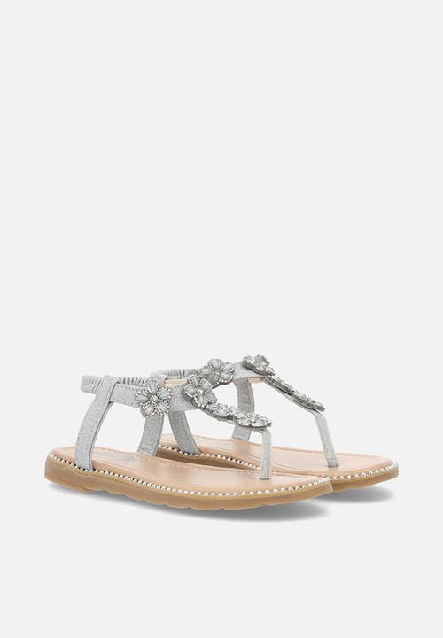 Pop Candy - Girls T-strap sandals -silver