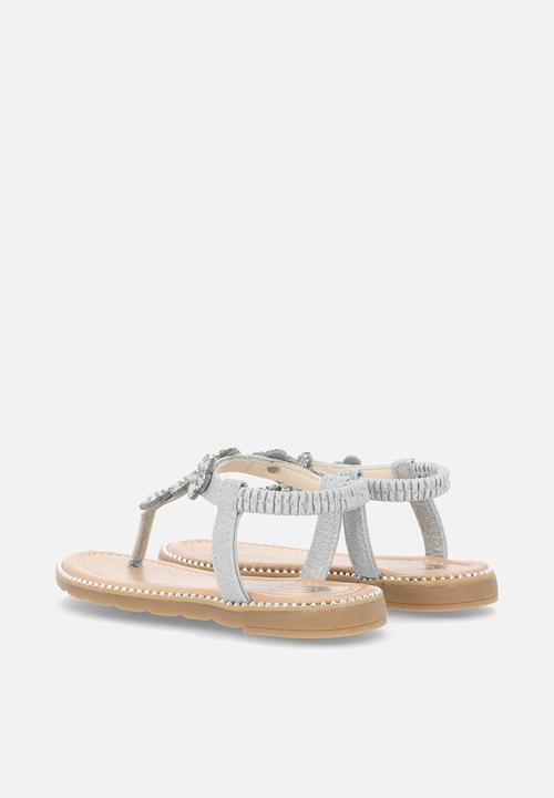 Pop Candy - Girls T-strap sandals -silver