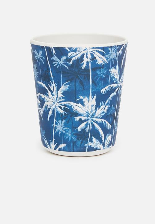 Excellent Houseware - Palms cup set of 4 - blue