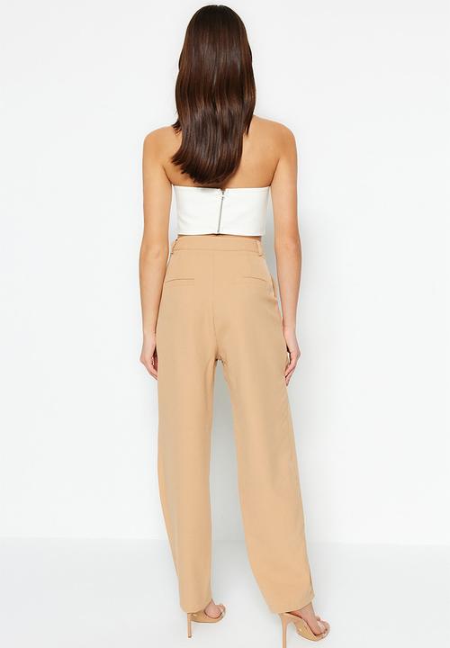 Trendyol - High rise tapered trousers - neutral