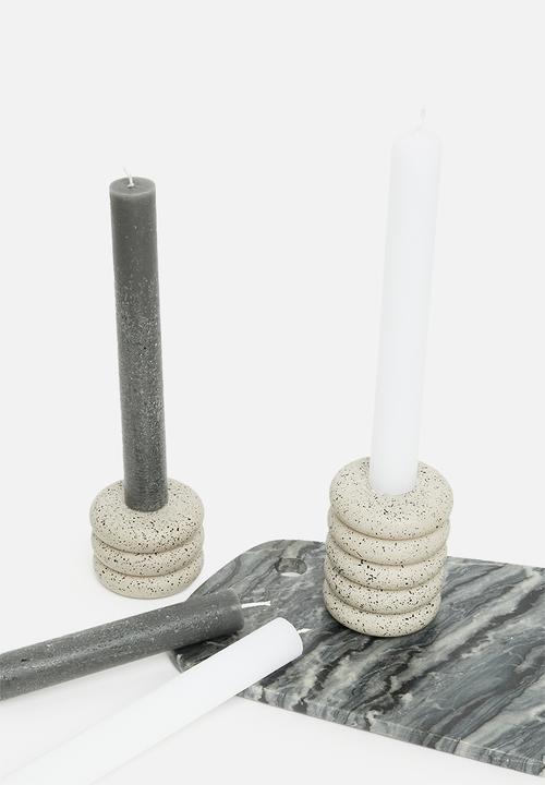 H&S - Dinner candle set of 2 - anthracite