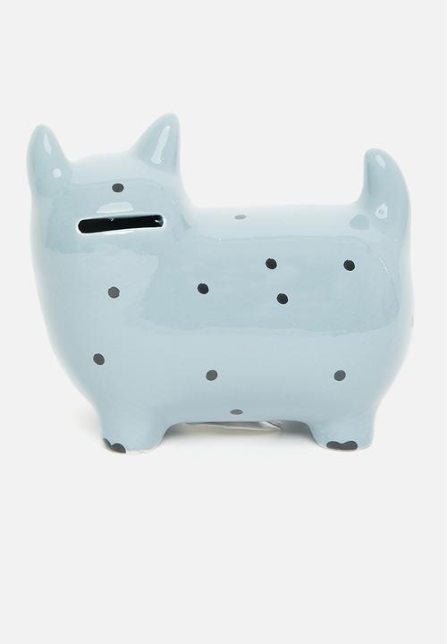 H&S - Money box - cat - blue