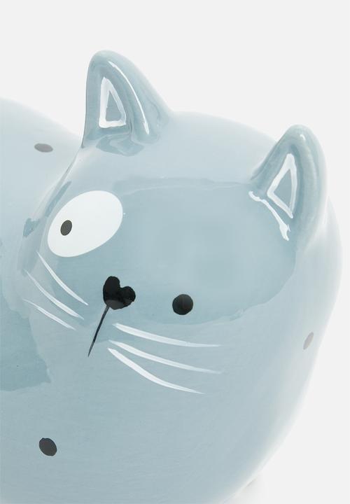 H&S - Money box - cat - blue