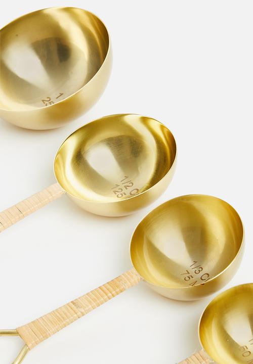 Sixth Floor - Measuring cups set of 4 - gold & natural