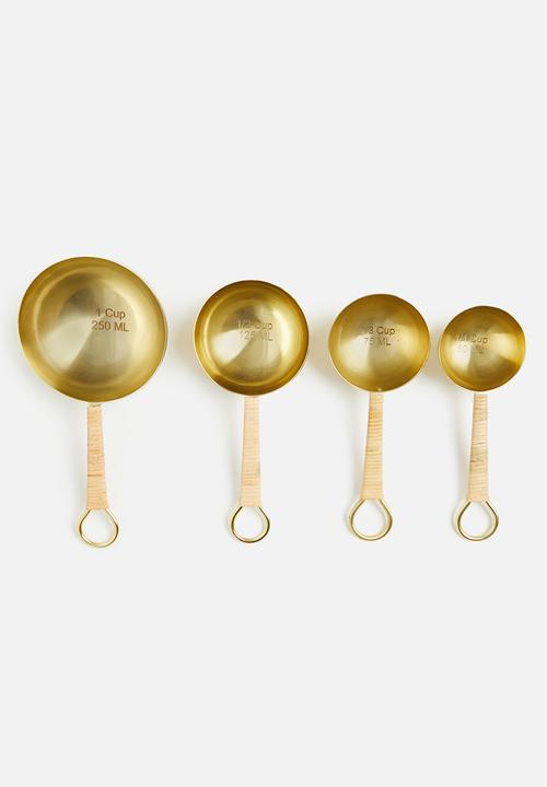 Sixth Floor - Measuring cups set of 4 - gold & natural