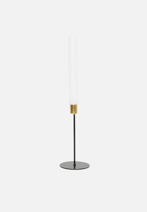 H&S - Candle holder - black & gold