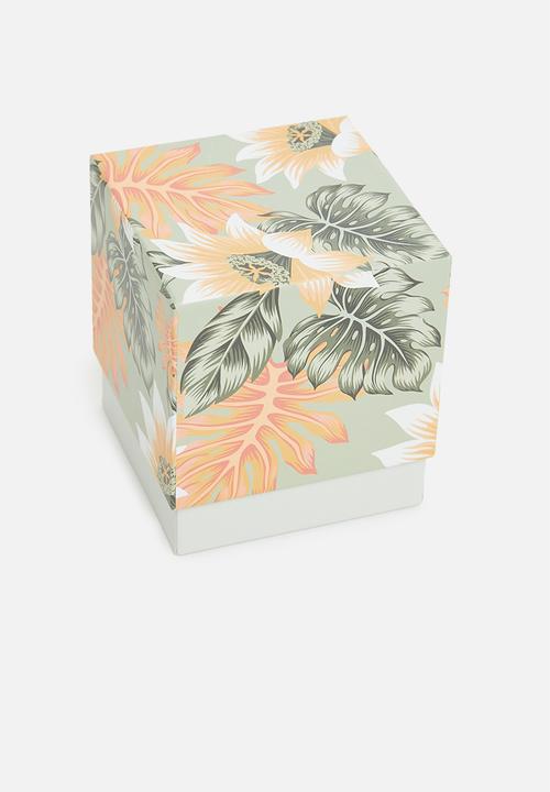 H&S - Tropical glass candle - green & pineapple