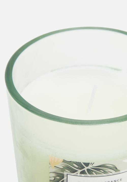 H&S - Tropical glass candle - green & pineapple