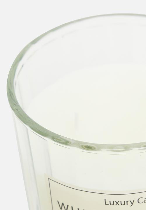 H&S - White tea ginger candle - white