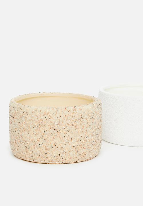 H&S - Ceramic candle - green & amber moss