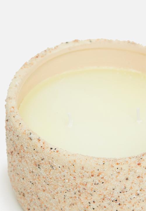 H&S - Ceramic candle - light grey & oud wood