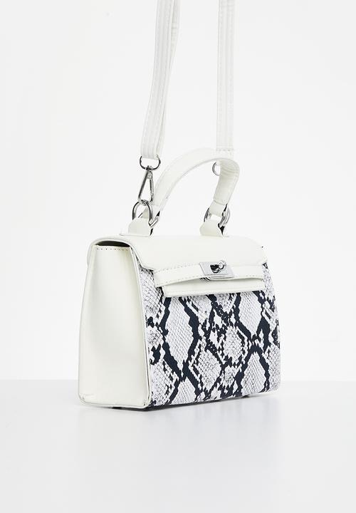 edit - Valerie mini tote bag - white/blue 