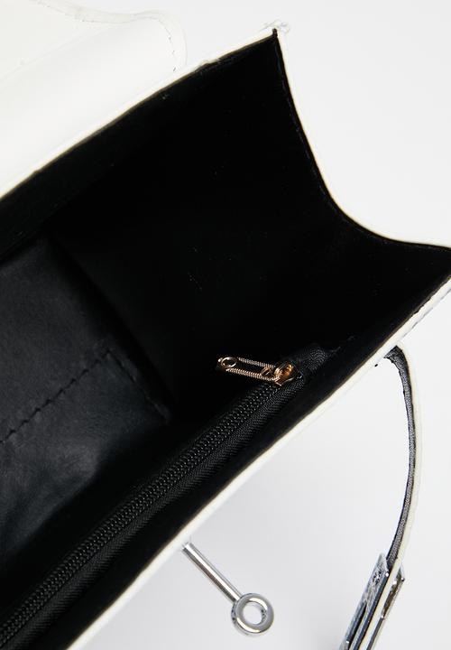 edit - Valerie mini tote bag - white/blue 