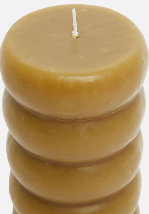 H&S - Beading candle - olive