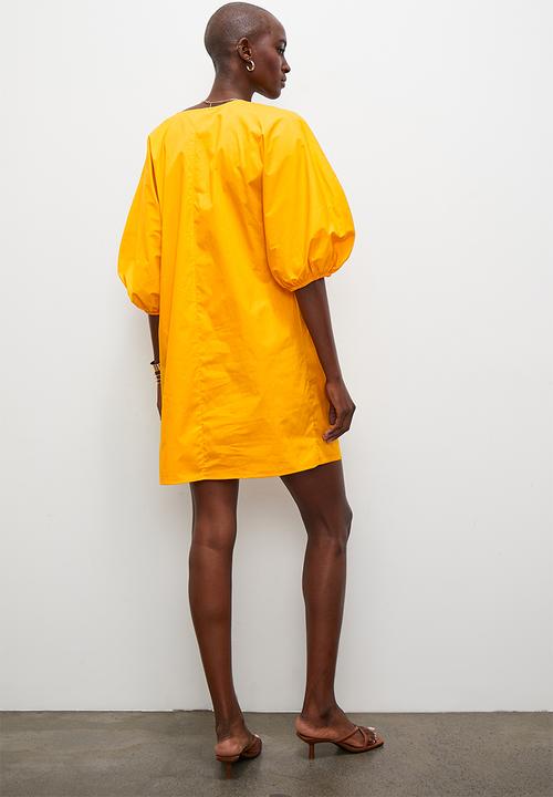 Superbalist - Volume sleeve midi shift dress - mango